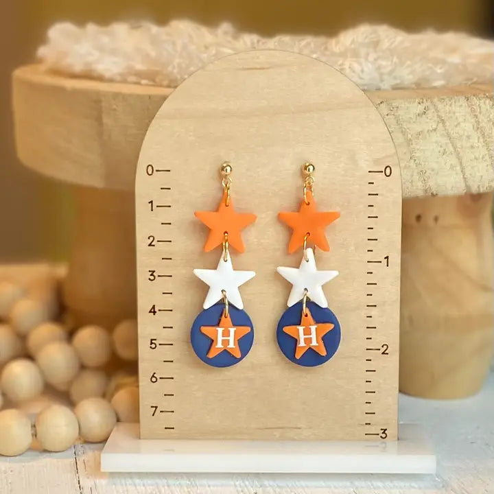 Astros Clay Earrings