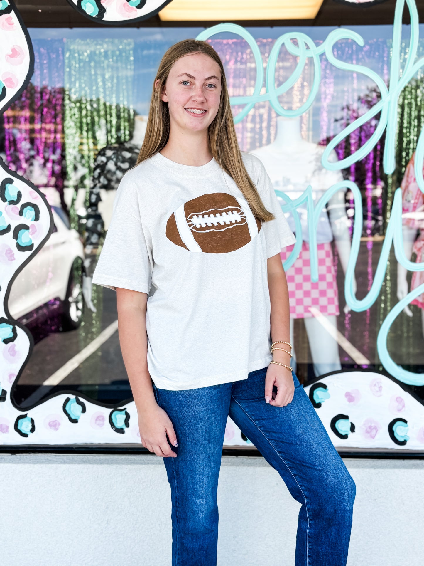 Linen Football Tee