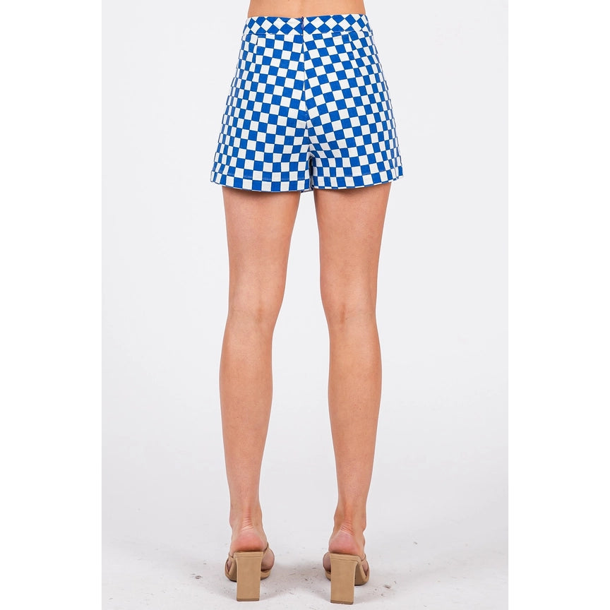 Game Day Checkered Overlay Skort