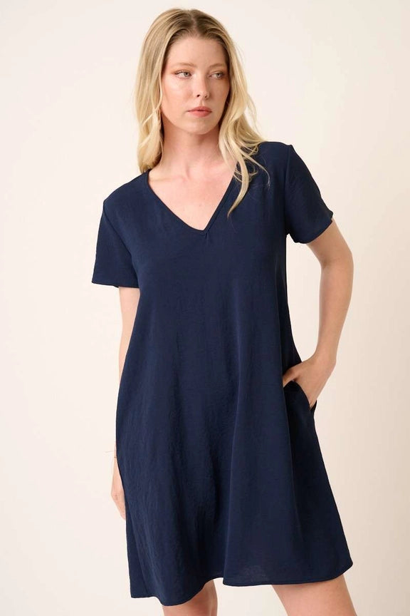 Everyday Shift Dress - Navy