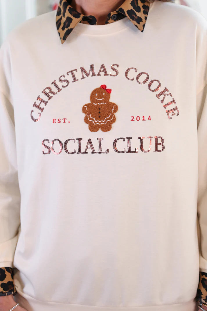 *PRE ORDER* Christmas Cookie Social Club Luxe Pullover
