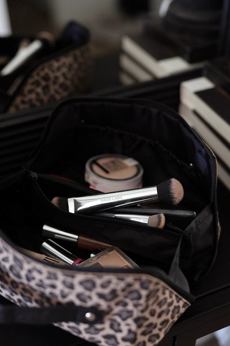 Hold All Makeup Bag- Cheetah