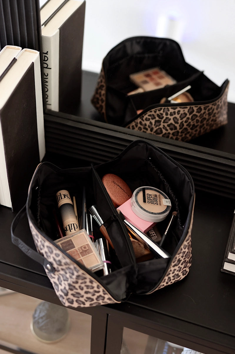 Hold All Makeup Bag- Cheetah