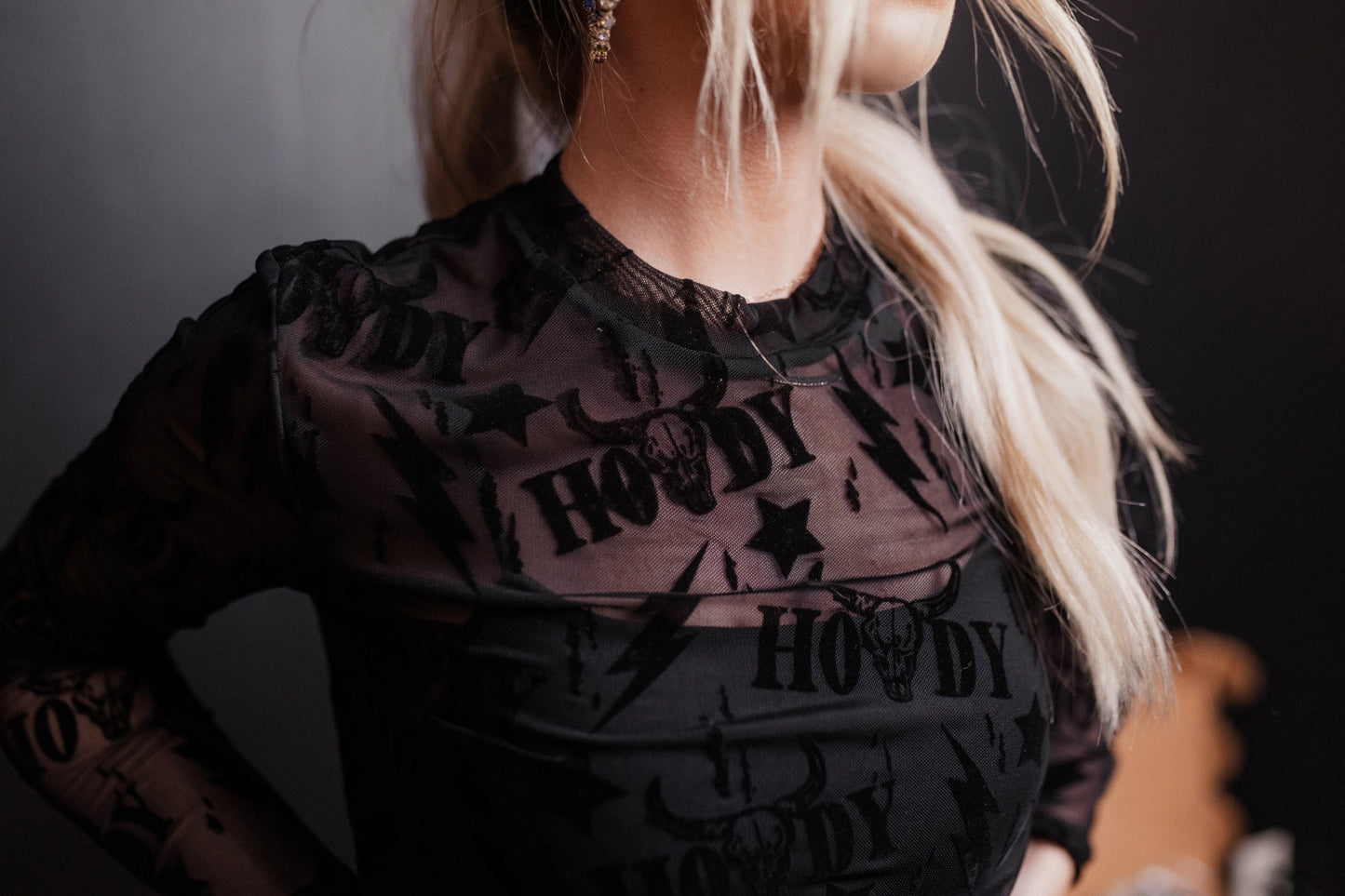 Thunder Roll Mesh Top