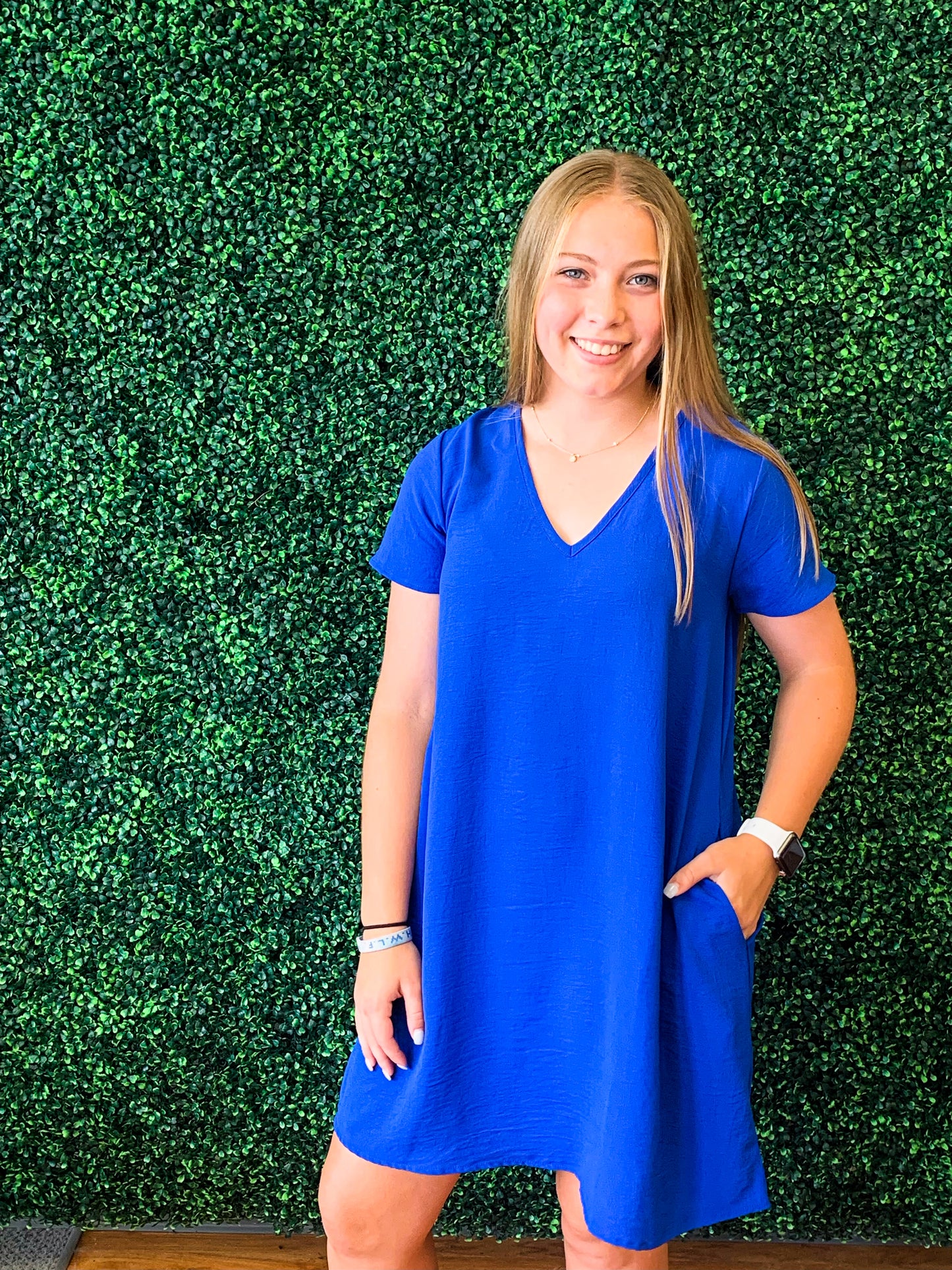 Everyday Shift Dress - Royal Blue
