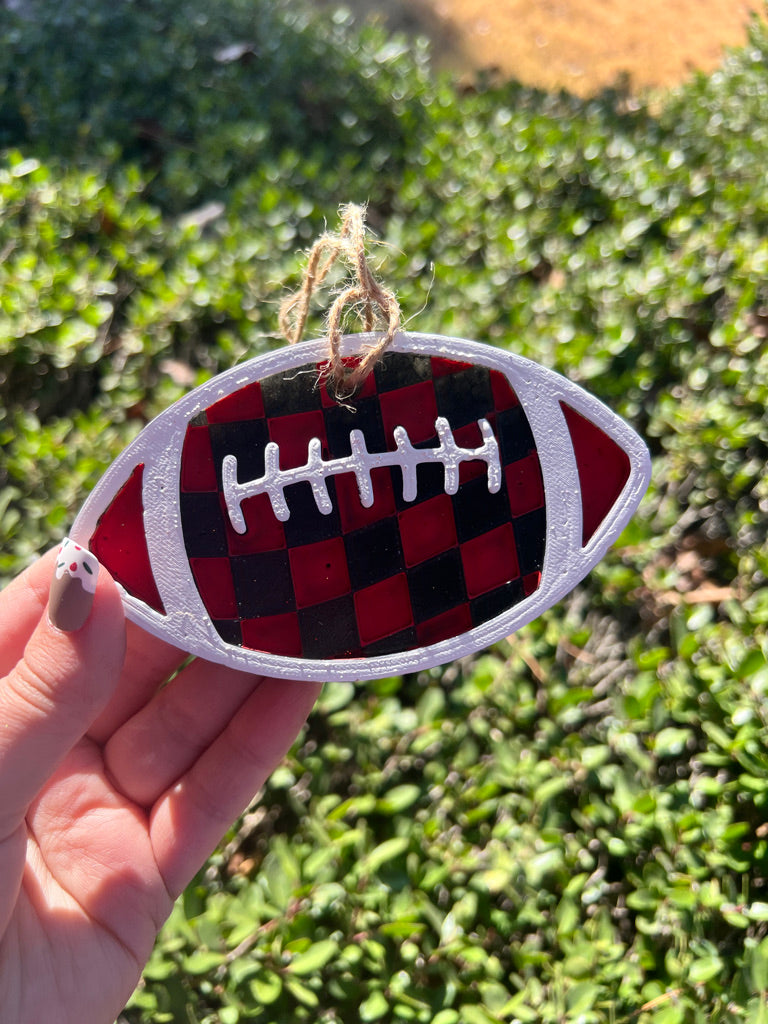 Checkered Football Car Freshie