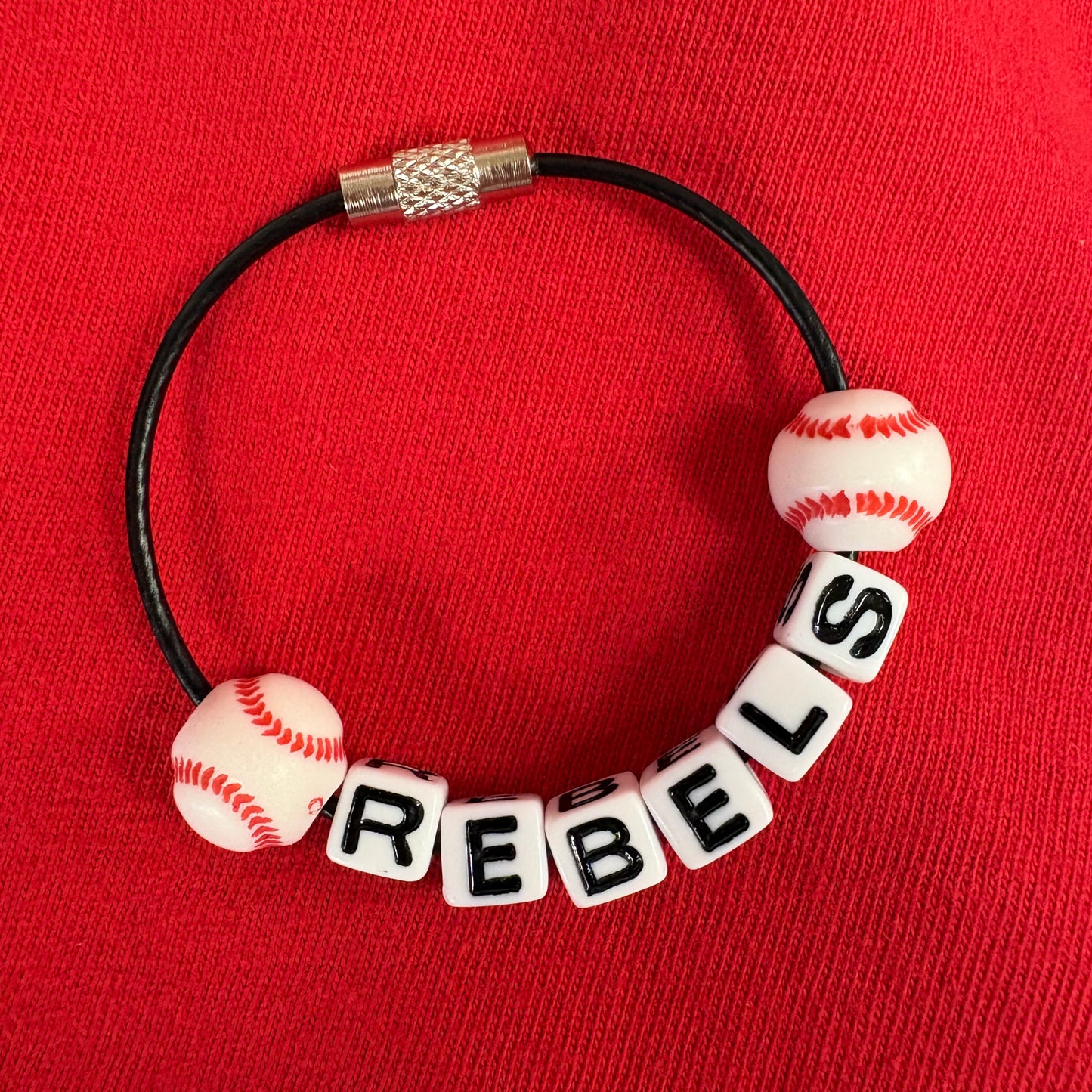 Baseball Beaded Sports Bag Charm