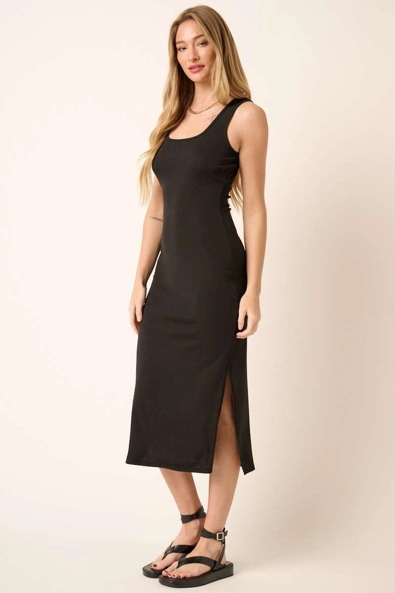 Black Midi Knit Dress