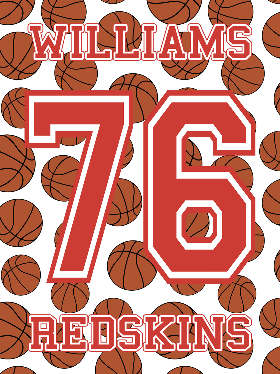 Personalized Name and Number Sports Blankets