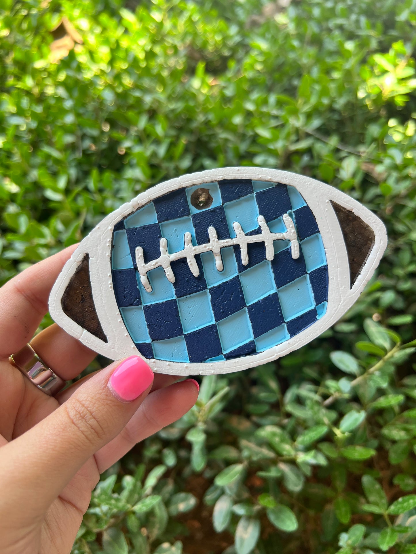 Checkered Football Car Freshie