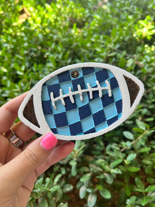 Checkered Football Car Freshie