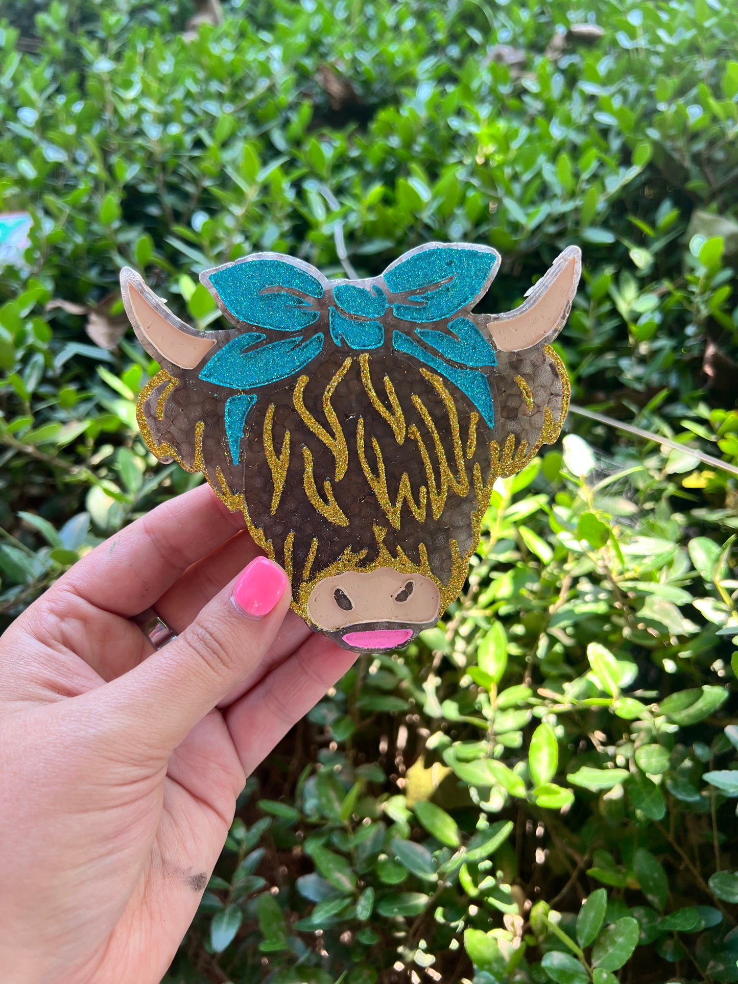 Boujee Highland Cow Car Freshie
