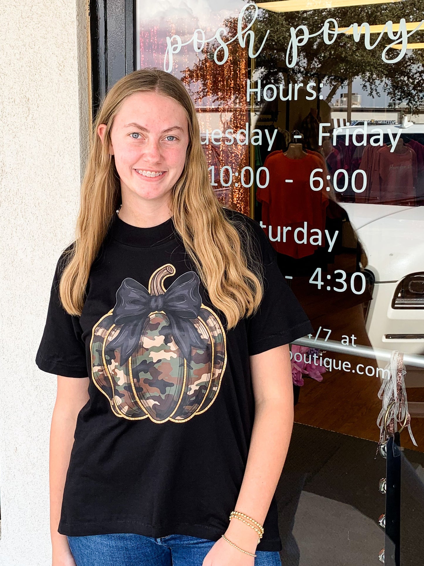 Camo Pumpkin Hi-Lo Tee