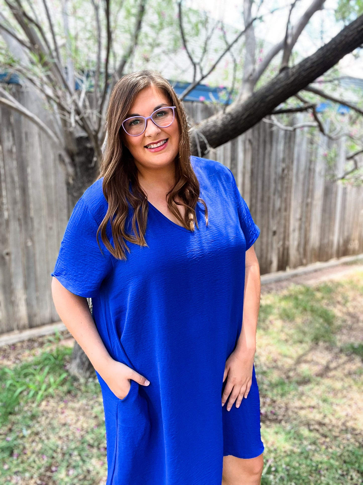 Everyday Shift Dress - Royal Blue