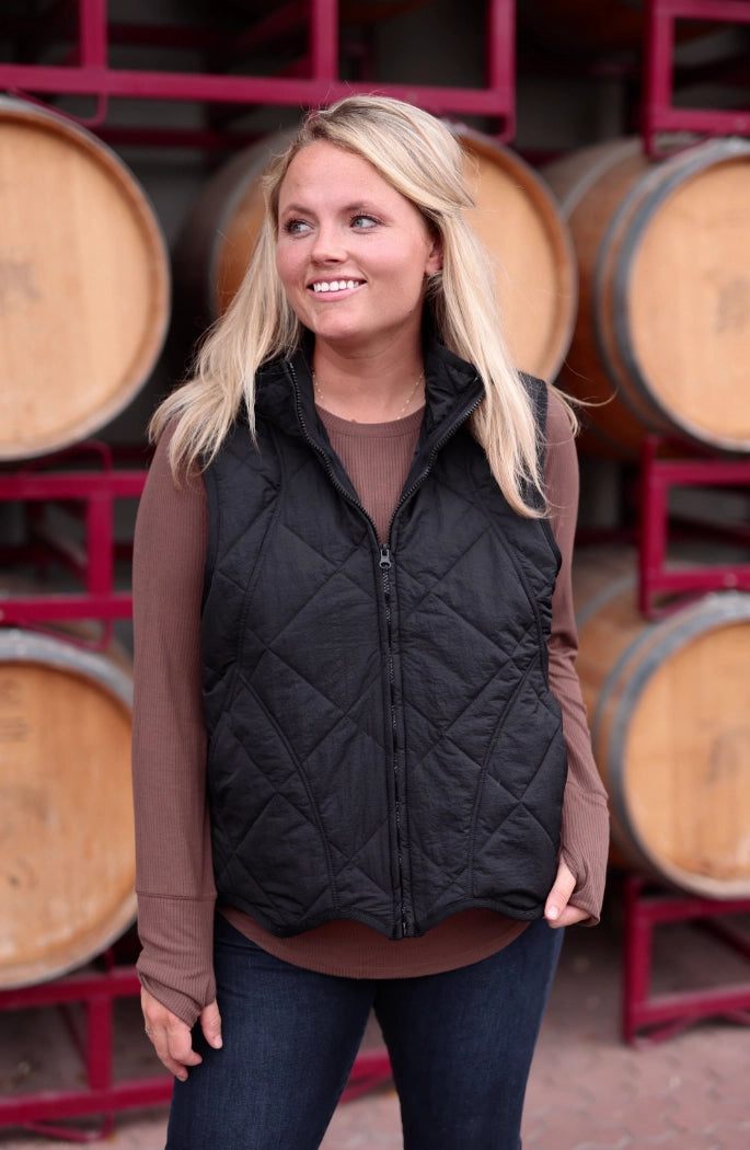 Outbound Quilted Puffer Vest - Black