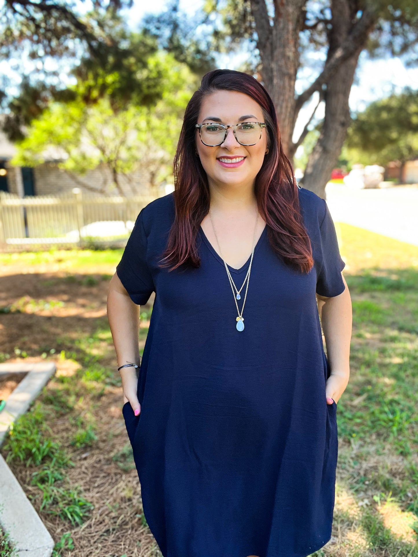 Everyday Shift Dress - Navy