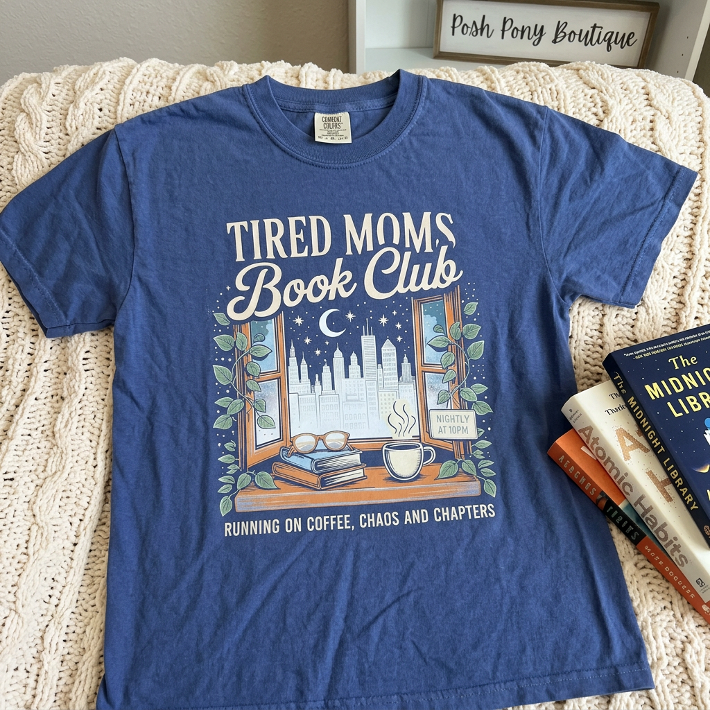 Tired Moms Book Club Tee