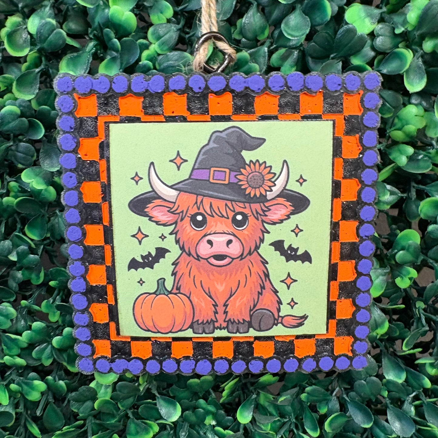 Halloween Highland Cow Car Freshie