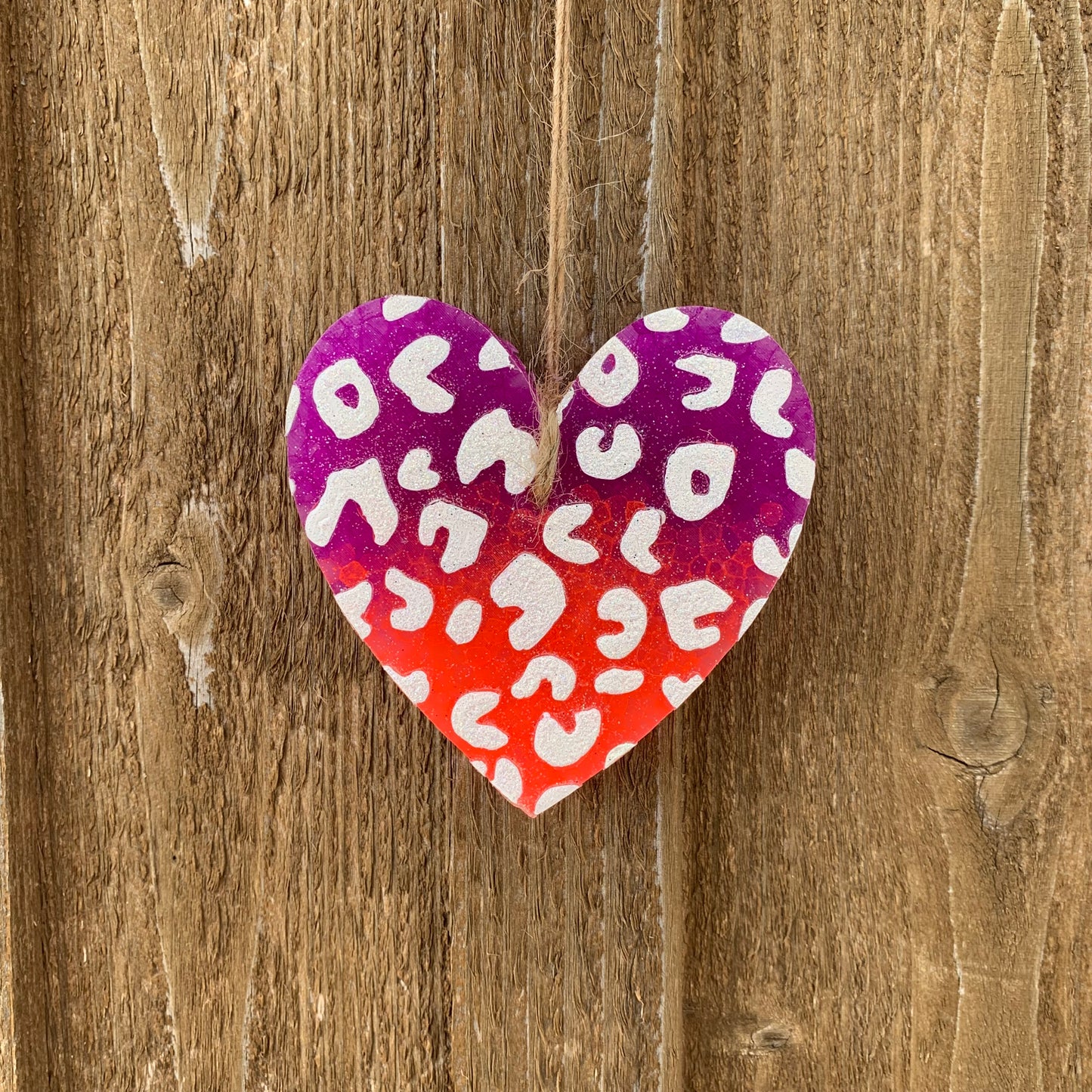 Leopard Heart Car Freshie