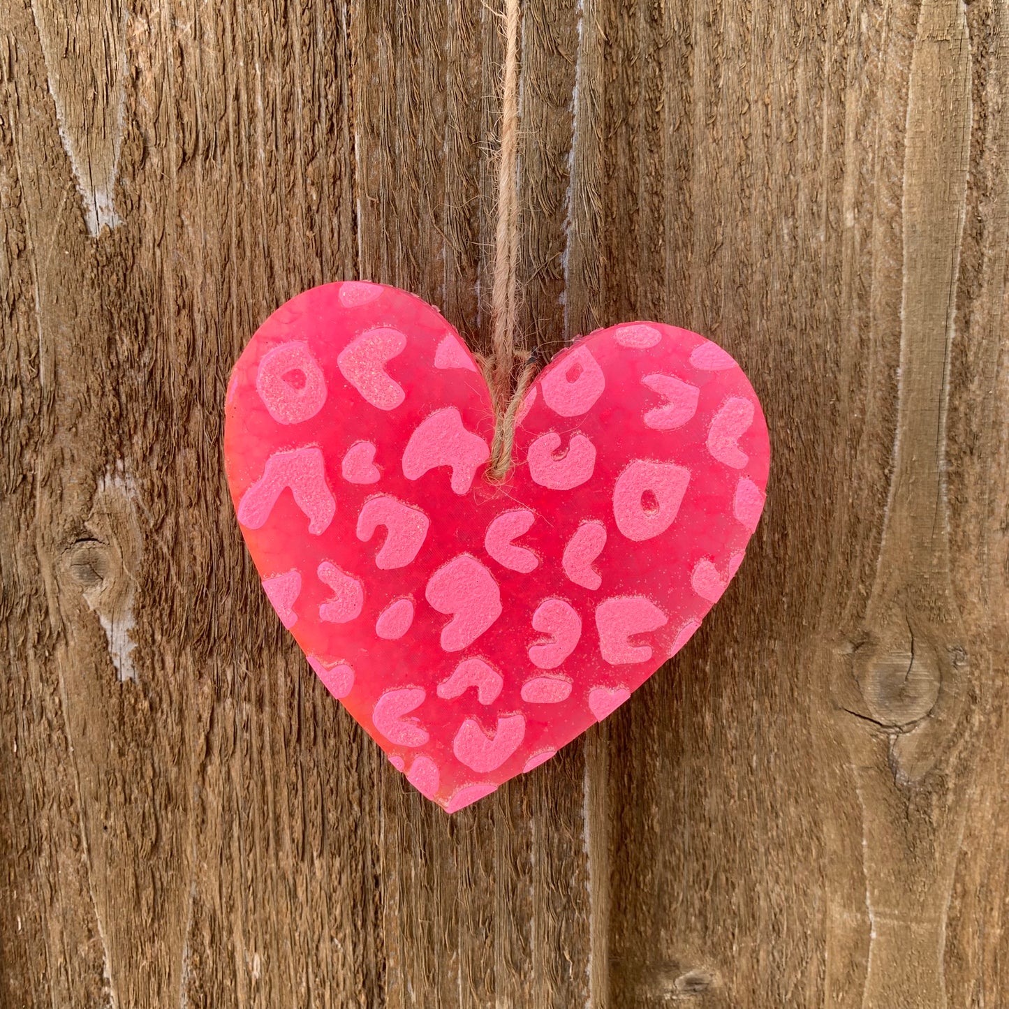 Leopard Heart Car Freshie