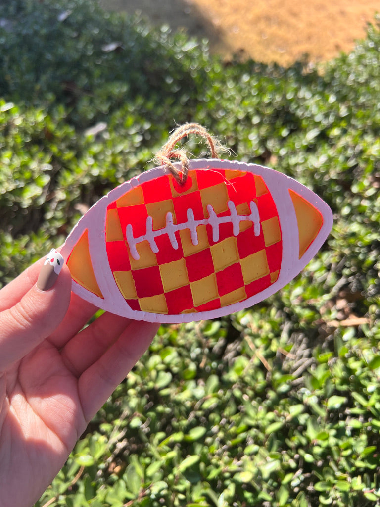 Checkered Football Car Freshie