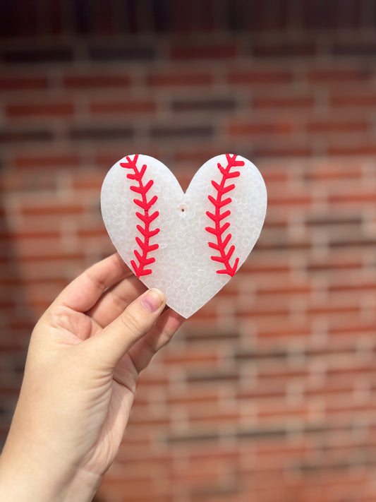 Baseball Heart Car Freshie