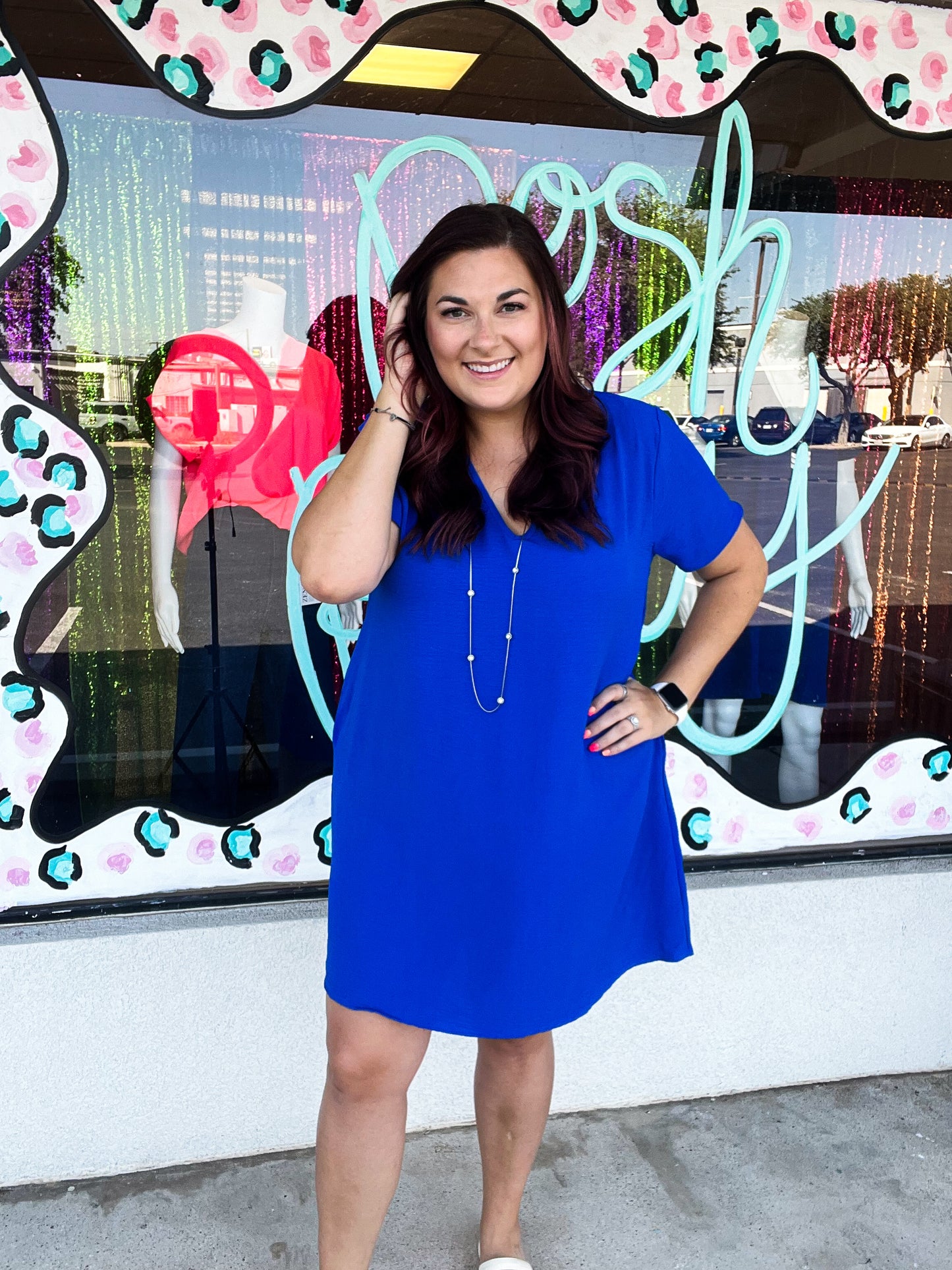 Everyday Shift Dress - Royal Blue