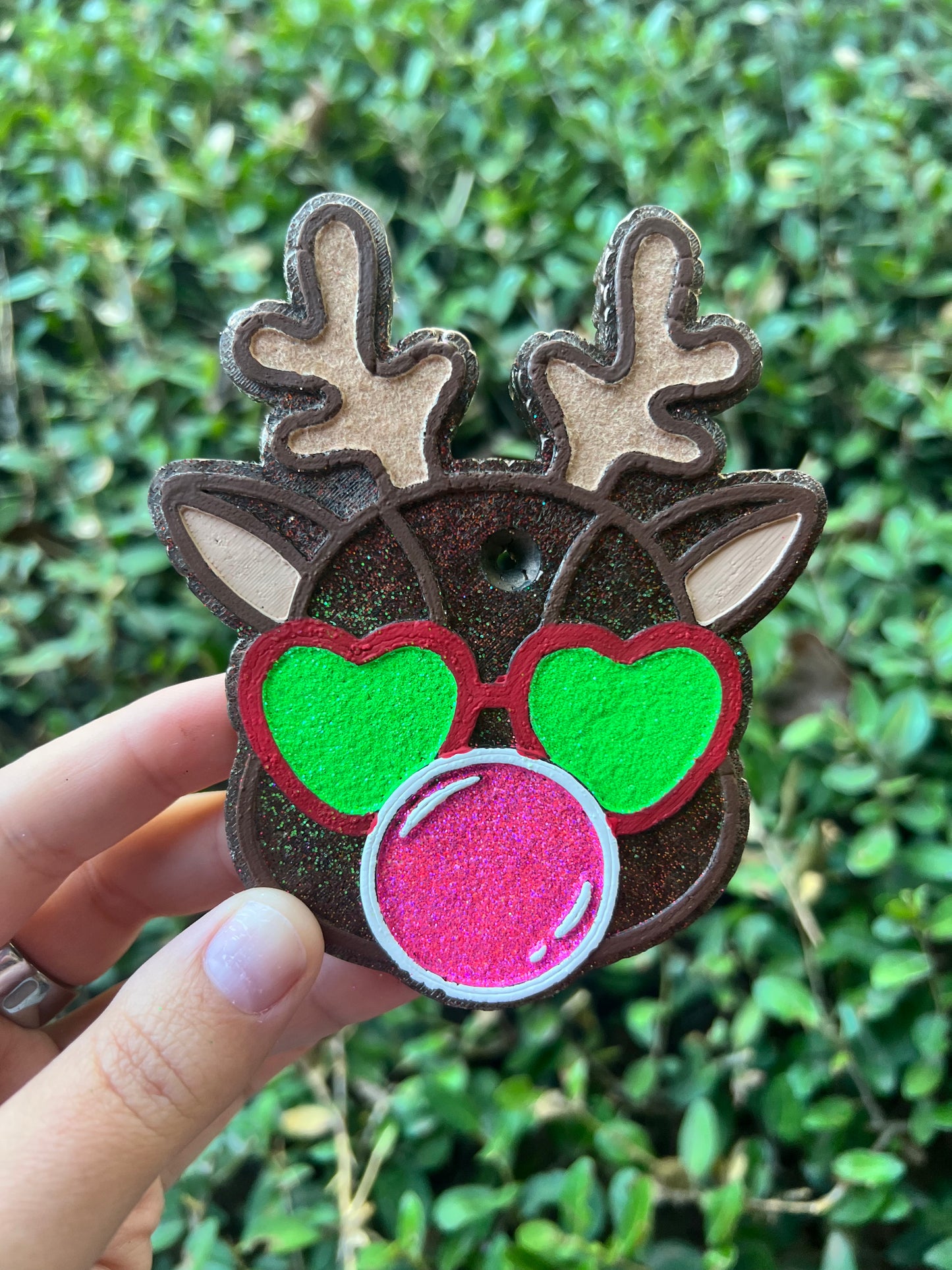 Bubble Gum Reindeer Car Freshie