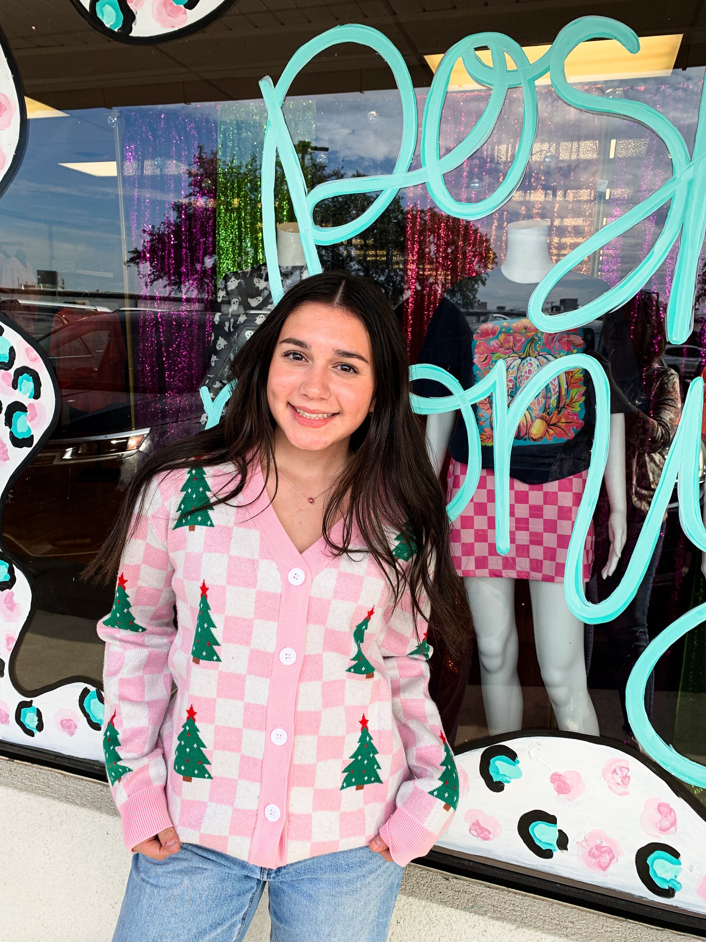 Checkered Christmas Tree Sweater
