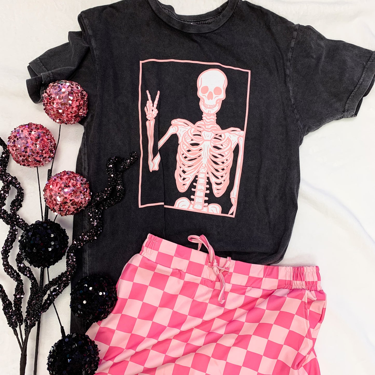 Bubblegum Checkered Skort