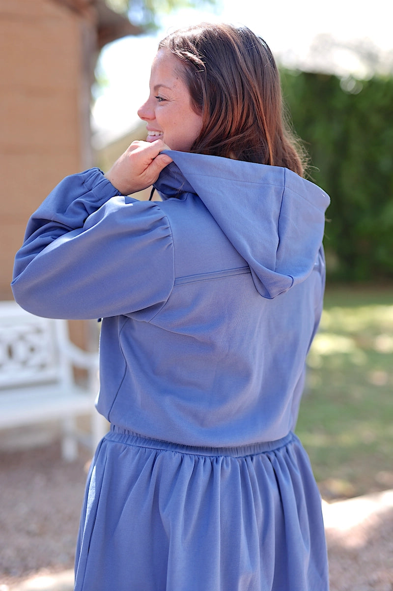 Jet Setter Hoodie Skort Dress- Marine