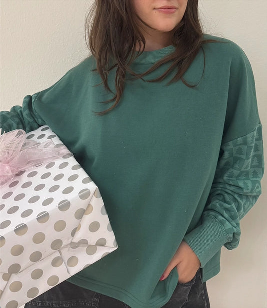 Day Off Sweatshirt- Holiday Tree