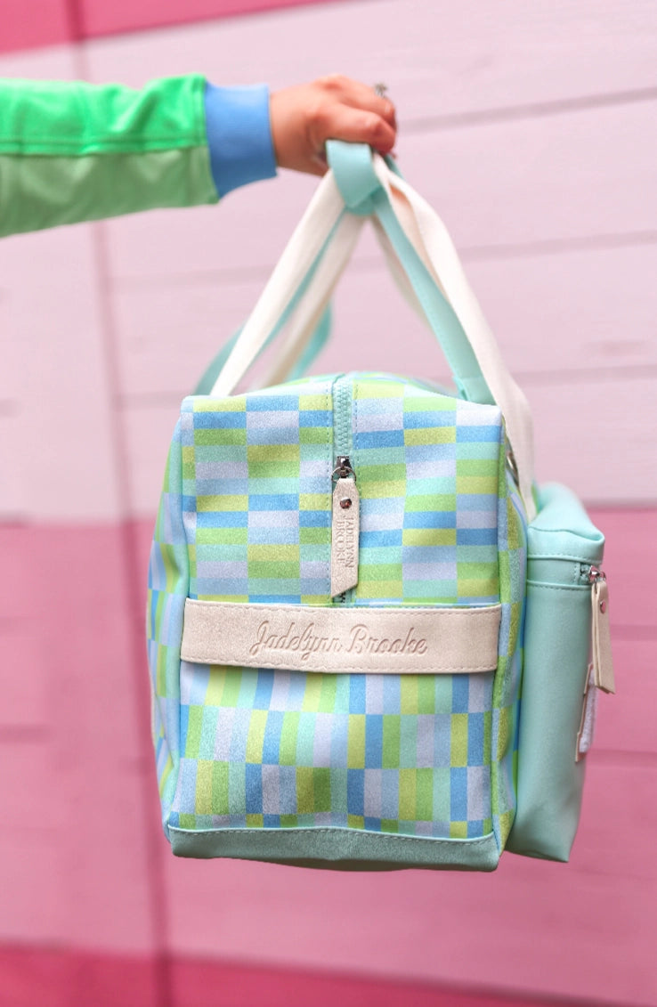 Duffle Bag - Watercolor (Blue/Lime)