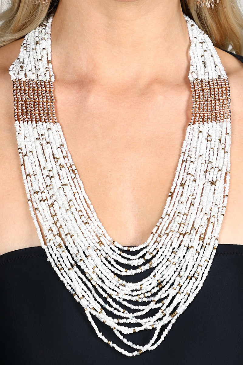 Seed Bead Layered Necklace