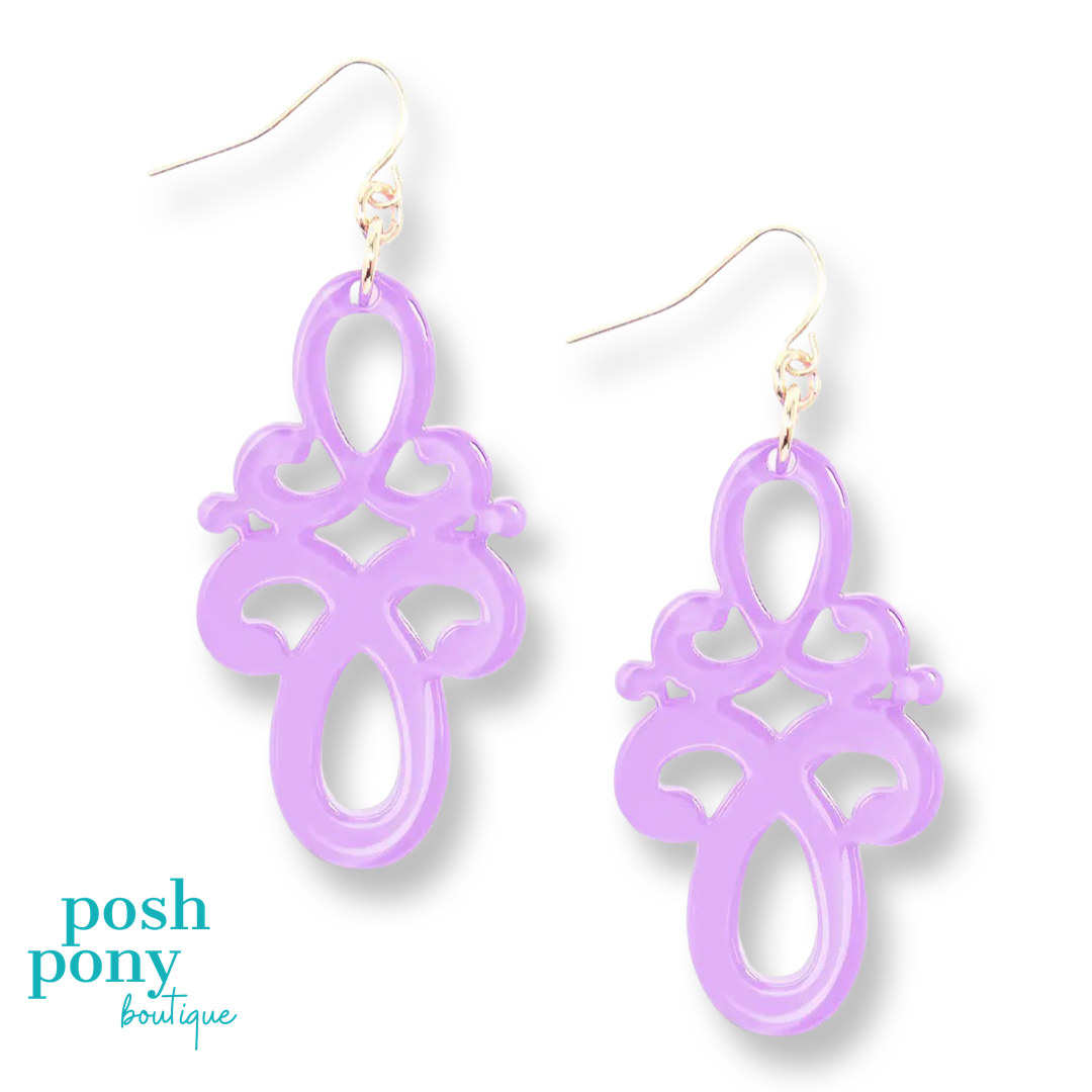 Double Scroll Drop Earring