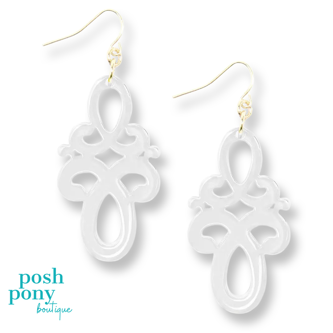 Double Scroll Drop Earring