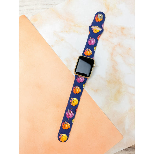 Silicone Watch Band- Fall Pumpkins