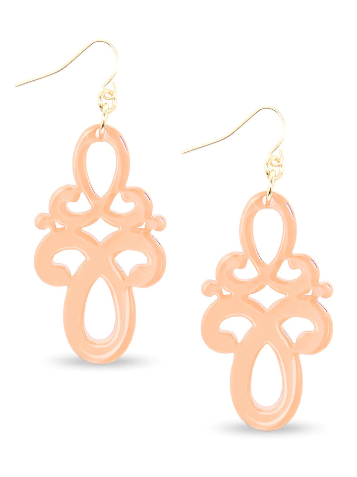 Double Scroll Drop Earring