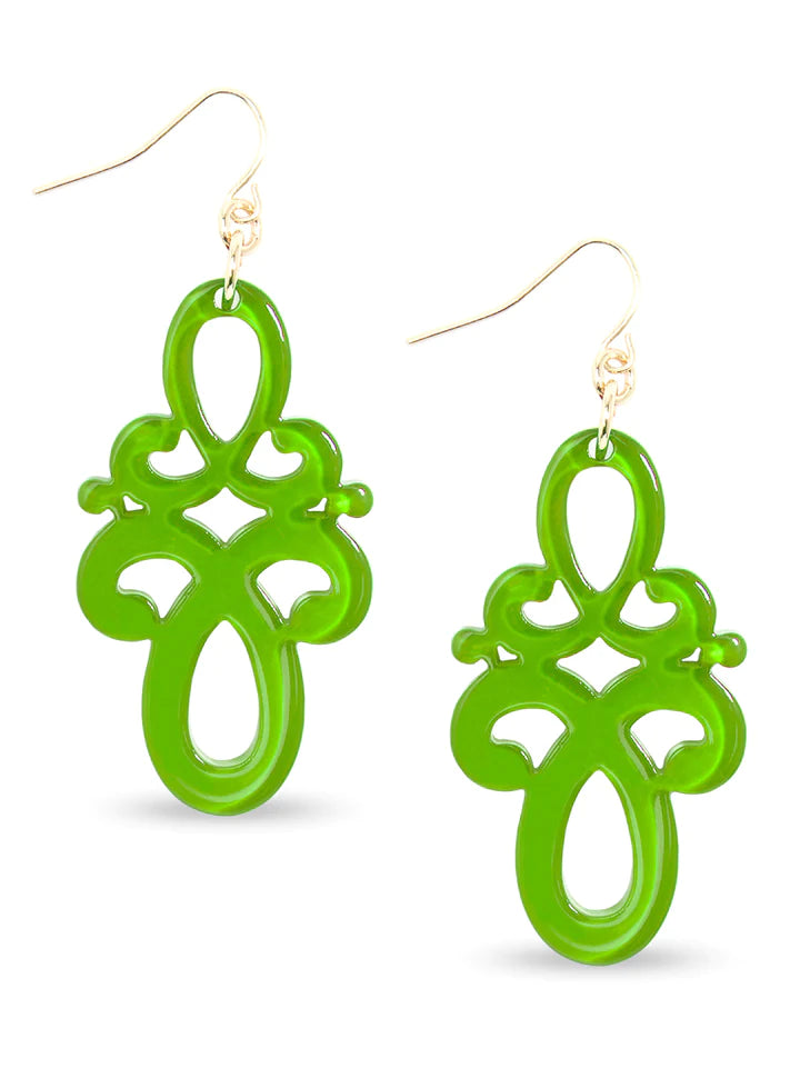 Double Scroll Drop Earring