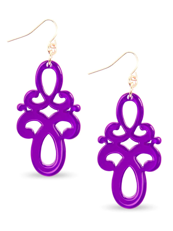 Double Scroll Drop Earring