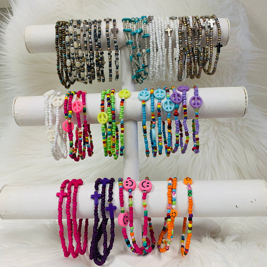 Stretch Beaded Anklets