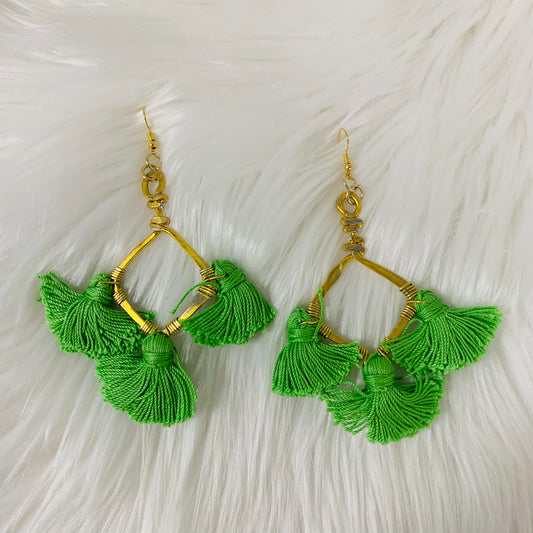 Hammered Gold Toned Earrings