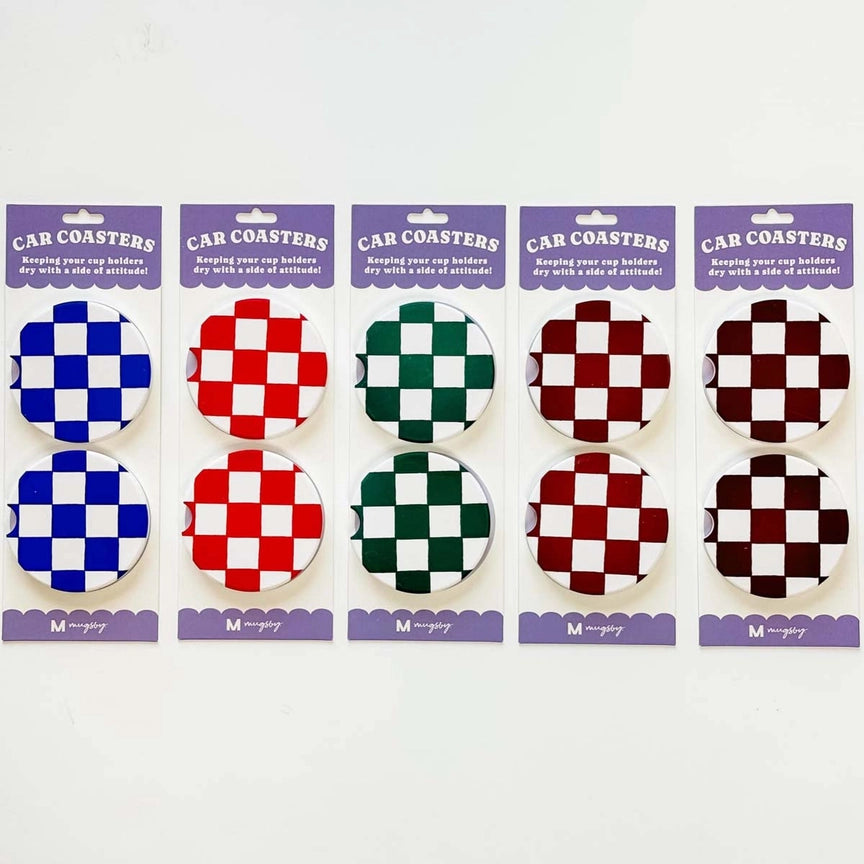 Checkered Car Coasters