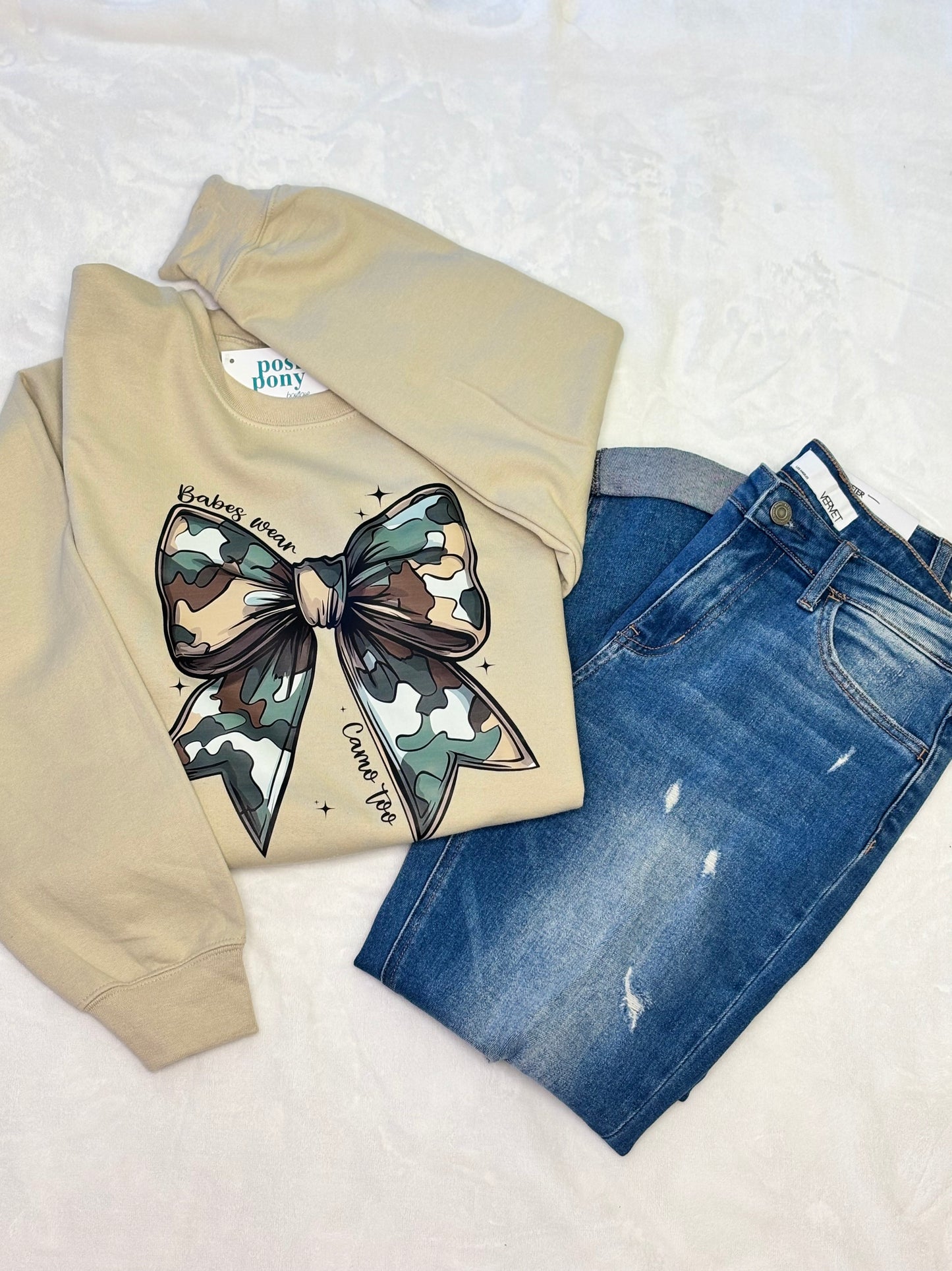 Babes Wear Camo Too Sweatshirt