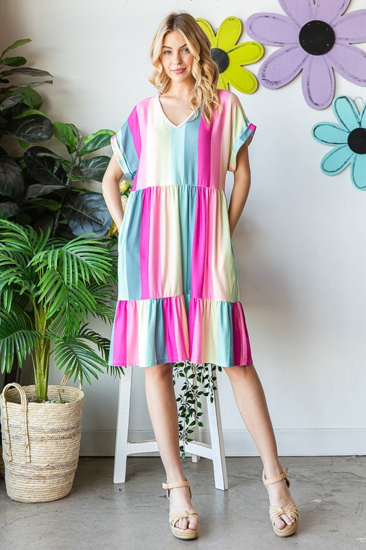Pastels in Stripes Dress