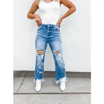 Urban Distressed Lt Wash Jeans