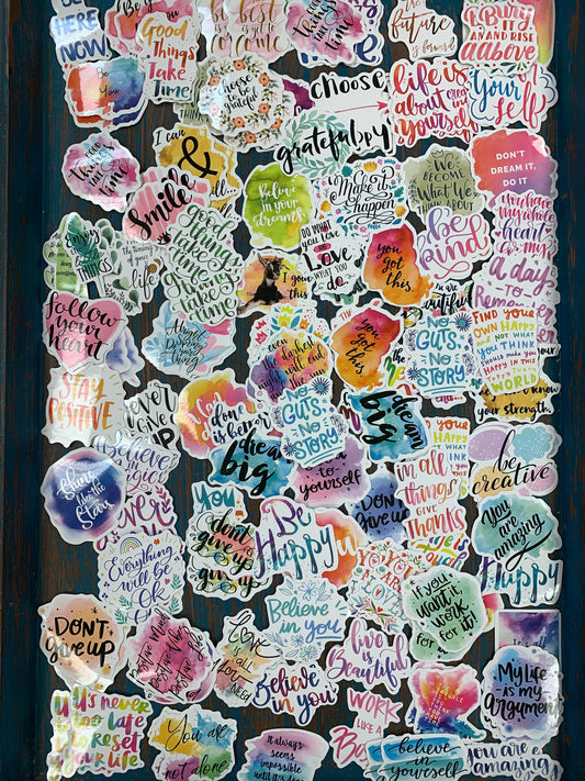 Assorted Inspirational Vinyl Stickers