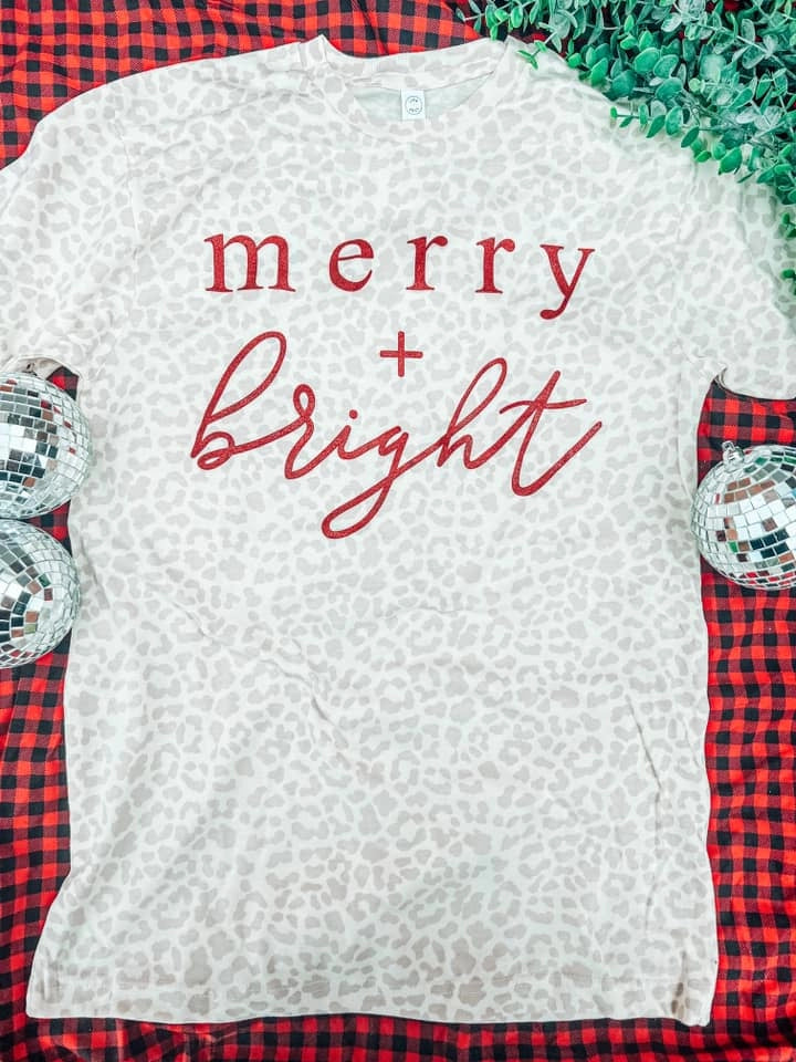 Glitter Merry + Bright T- Shirt