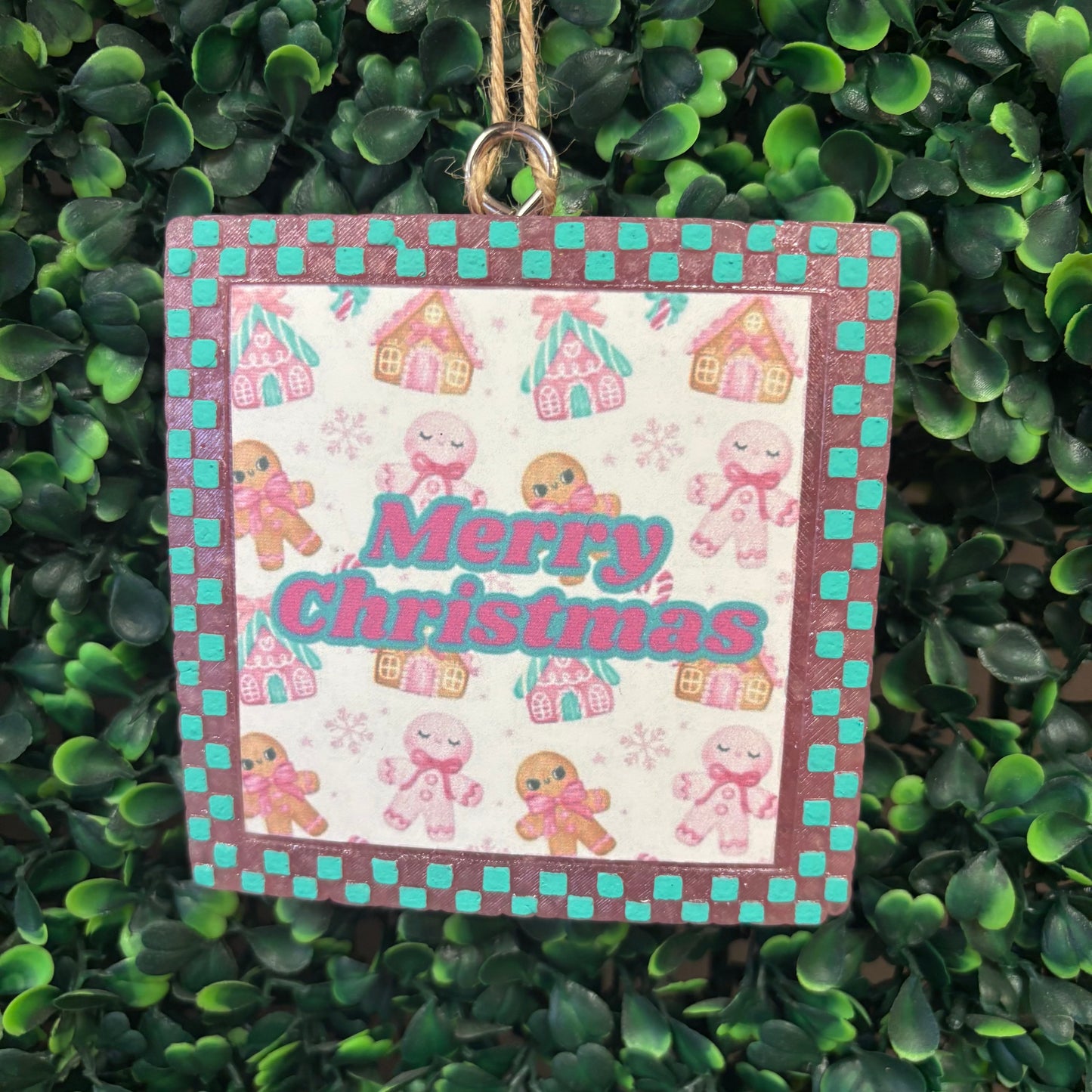 Gingerbread Merry Christmas Car Freshie