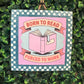 Square Checkered Book Themed Car Freshie